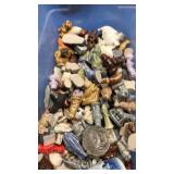 Tote of miniature animals ceramic