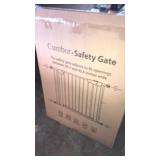 Black metal safety gate