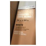 34x64 cordless blinds. White (6) 34x64 cordless blinds. White (6)