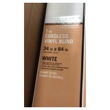 34x64 4 1 inch cordless white blinds (4) 34x64 4 1 inch cordless white blinds (4)