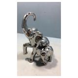 Ceramic silver elephants Ceramic silver elephants