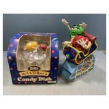 M&M candy dish and candy dispenser