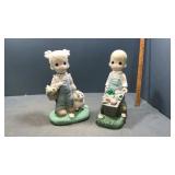 2 Large precious moments 14" tall
