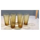 Amber mid-century tumblers