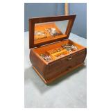 Little jewelry box with costume jewelry