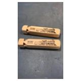 2 wood train whistles