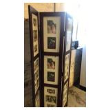 Wood divider w photo frames