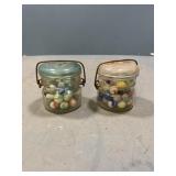2 jars of marbles 3.5" tall