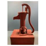 Red vintage hand pump