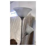 2 light metal floor lamp
