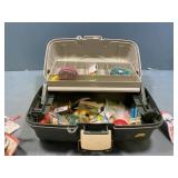Tackle box with fishing items