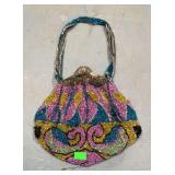 Multicolor bead purse (lining damaged)