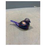 Carnival glass bird 2.5" tall