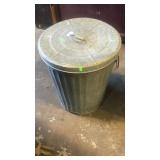 Galvanized trash can