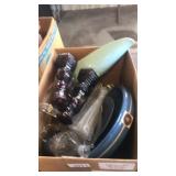 Box of glass,candle holders