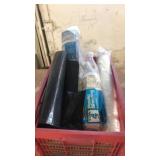 Red crate of plastic