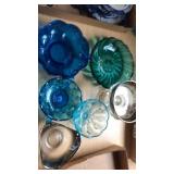 Blue glassware