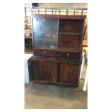 Vintage cabinet w sliding glass doors dovetail