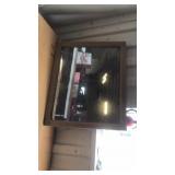 White wood old mirror