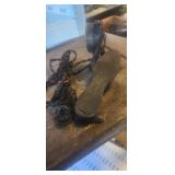Antique cast iron control foot pedal