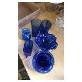Cobalt blue glassware