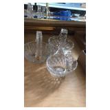 3 glass baskets