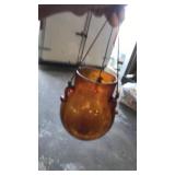 Amber glass hanger