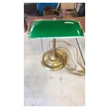 Green shade metal desk lamp