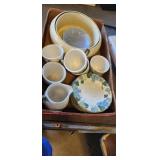 Pottery,  cups, and plates