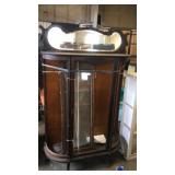 Curio cabinet  missing door glass