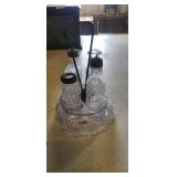 Salt and pepper shakers with carrier