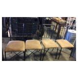 4 metal upholstery chairs