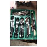 Tray of flatware