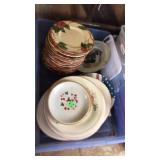 Tote of plates