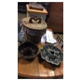 Bundt pans,cookie sheets basket