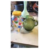Vintage green pitcher,tea jug