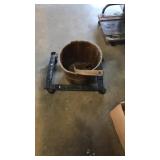 Metal roller,wood planter