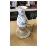 White milk glass lamp