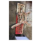 Iron pieces for garden bench