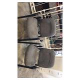 2 upholstery black sitting chairs