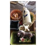 Planters,chalk horse,owl