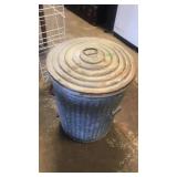 1964 galvanized heavy 32 gallon trash can
