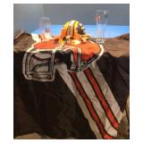 Browns glasses,flag,helmet