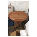 36 inch folding wood patio table