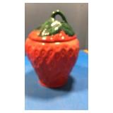 Ceramic strawberry cookie jar