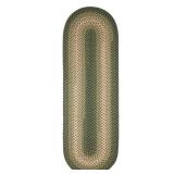 New Green river runner rug braided 10 ft