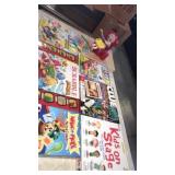 Box of games. Scrabble,Clue,Life