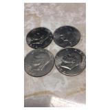 1972-73-74. Eisenhower dollars (4)