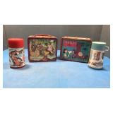 Peanuts,Bugalois lunchbox and 2 thermos