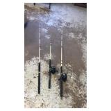 Zebco 808. 2 reels w rods